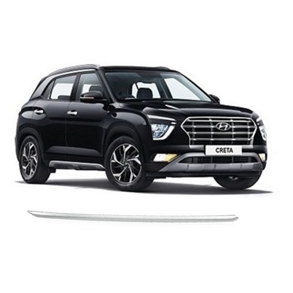 Chrome Trunk  Garnish Compatible with Creta new  - Silver 